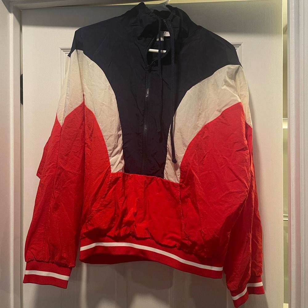 Red white and blue windbreaker